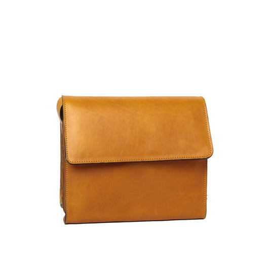 Calfskin shoulder bag-Yellow Ochre